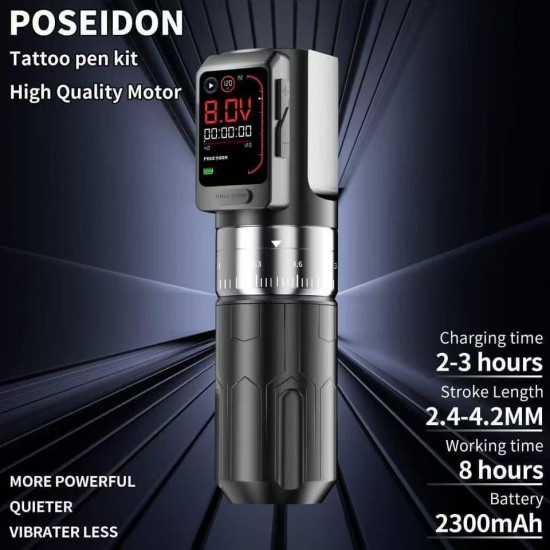 Máquina de Tatuar Poseidon S Luxe -Stroke Regulable